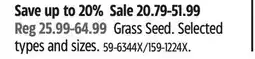 Canadian Tire Grass Seed offer