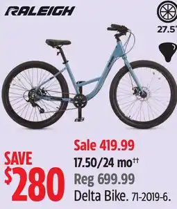 Canadian Tire Raleigh Delta Bike offer