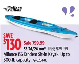 Canadian Tire Alliance 136 Tandem Sit-in Kayak offer