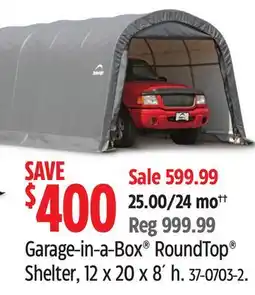 Canadian Tire Shelterlogic Garage-in-a-Box RoundTop Shelter offer