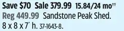 Canadian Tire Shelterlogic Sandstone Peak Shed offer