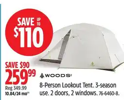Canadian Tire WOODS 8-Person Lookout Tent offer