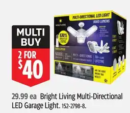 Canadian Tire Bright Living Multi-Directional LED Garage Light offer