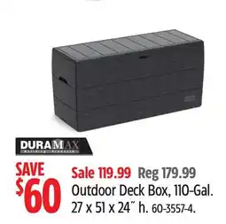 Canadian Tire Duramax Outdoor Deck Box, 110-Gal offer