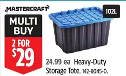 Canadian Tire Mastercraft Heavy-Duty Storage Tote offer