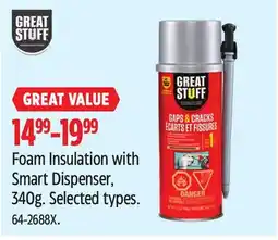 Canadian Tire Foam Insulation with Smart Dispenser, 340g. Selected types offer