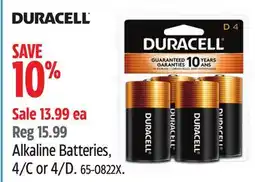 Canadian Tire DURACELL Alkaline Batteries offer