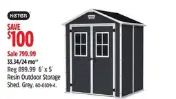 Canadian Tire Keter Resin Outdoor Storage Shed offer