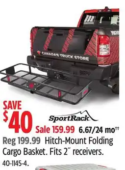 Canadian Tire Sportrack Hitch-Mount Folding Cargo Basket offer