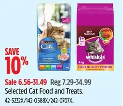 Canadian Tire Selected Purina Cat Food and Treats offer