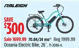 Canadian Tire Raleigh Oceania Electric Bike offer