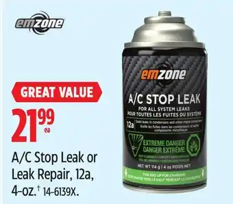 Canadian Tire Emzone A/C Stop Leak or Leak Repair, 12a, 4-oz.† offer