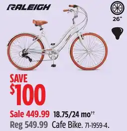 Canadian Tire Cafe Bike offer