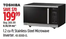 Canadian Tire Toshiba 1.2 cu-ft Stainless-Steel Microwave Inverter offer