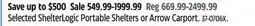 Canadian Tire Selected ShelterLogic Portable Shelters or Arrow Carport offer
