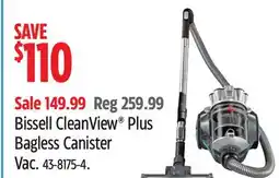 Canadian Tire Bissell CleanView Plus Bagless Canister Vac offer