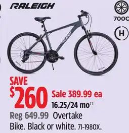 Canadian Tire Raleigh Overtake Bike offer