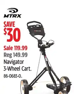 Canadian Tire MTRX Navigator 3-Wheel Cart offer