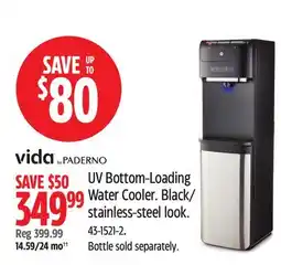 Canadian Tire vida by PADERNO UV BottomLoading Water Cooler offer