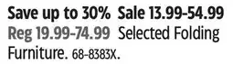 Canadian Tire For Living Selected Folding Furniture offer
