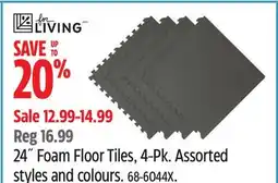 Canadian Tire For Living 24˝ Foam Floor Tiles offer