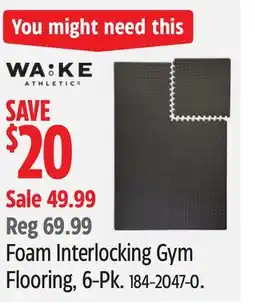 Canadian Tire WA:KE Athletic Foam Interlocking Gym Flooring offer