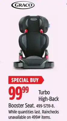 Canadian Tire Turbo High-Back Booster Seat offer
