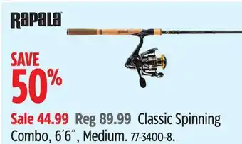 Canadian Tire Rapala Classic Spinning Combo, 6´6˝, Medium offer