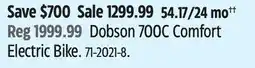 Canadian Tire RALEIGH Dobson 700C Comfort Electric Bike offer