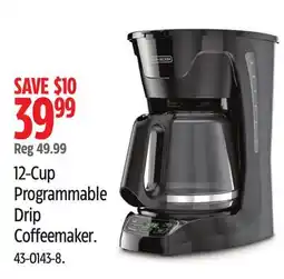 Canadian Tire Black & decker 12-Cup Programmable Drip Coffeemaker offer