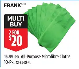Canadian Tire All-Purpose Microfibre Cloths offer