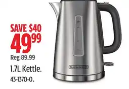 Canadian Tire Black Decker 1.7L Kettle offer