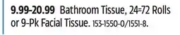 Canadian Tire Frank Bathroom Tissue, 24-72 Rolls or 9-Pk Facial Tissue offer