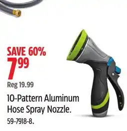Canadian Tire Yardworks 10-Pattern Aluminum Hose Spray Nozzle offer
