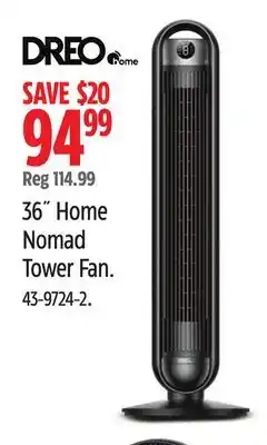 Canadian Tire Dreo 36 Home Nomad Tower Fan offer
