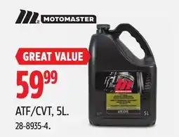 Canadian Tire MOTOMASTER ATF/CVT, 5L offer