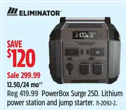Canadian Tire ELIMINATOR PowerBox Surge 250 offer