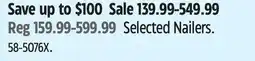 Canadian Tire Metabo hpt Selected Nailers offer