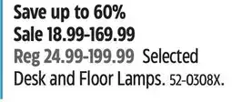 Canadian Tire Selected Noma Desk and Floor Lamps offer
