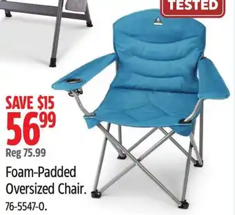 Canadian Tire WOODS Foam-Padded Oversized Chair offer