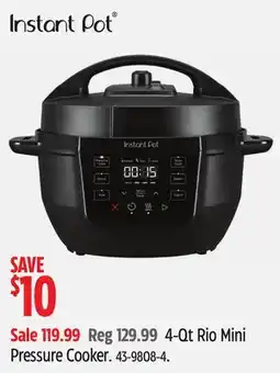 Canadian Tire Instant Pot 4-Qt Rio Mini Pressure Cooker offer