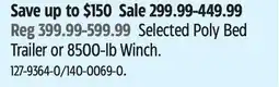 Canadian Tire Motomaster Selected Poly Bed Trailer or 8500-lb Winch offer