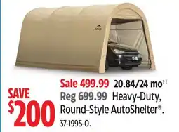 Canadian Tire ShelterLogic Heavy-Duty, Round-Style AutoShelter offer