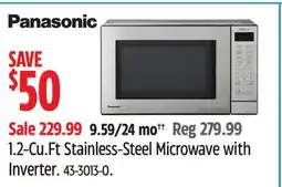 Canadian Tire Panasonic 1.2-Cu.Ft Stainless-Steel Microwave with Inverter offer
