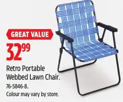 Canadian Tire Retro Portable Webbed Lawn Chair offer
