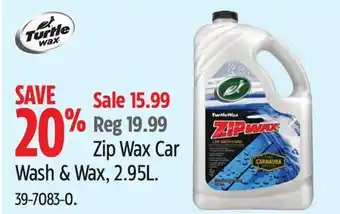 Canadian Tire Turtle Wax Zip Wax Car Wash & Wax offer