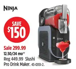 Canadian Tire Ninja Slushi Pro Drink Maker offer