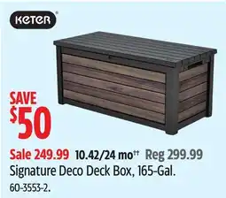 Canadian Tire Keter Signature Deco Deck Box offer