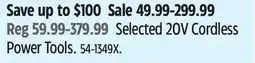 Canadian Tire MAXIMUM Selected 20V Cordless Power Tools offer