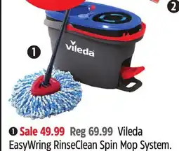 Canadian Tire Vileda EasyWring RinseClean Spin Mop System offer